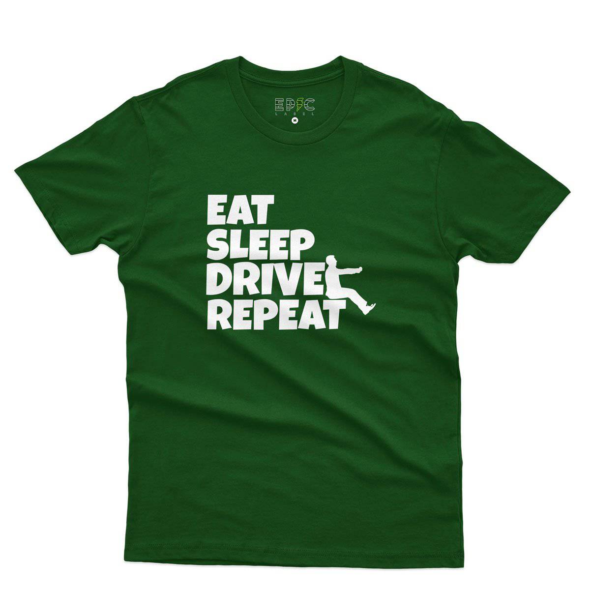 Epic Label Tshirt Eat Sleep Drive Repeat T-Shirt Pour Homme
