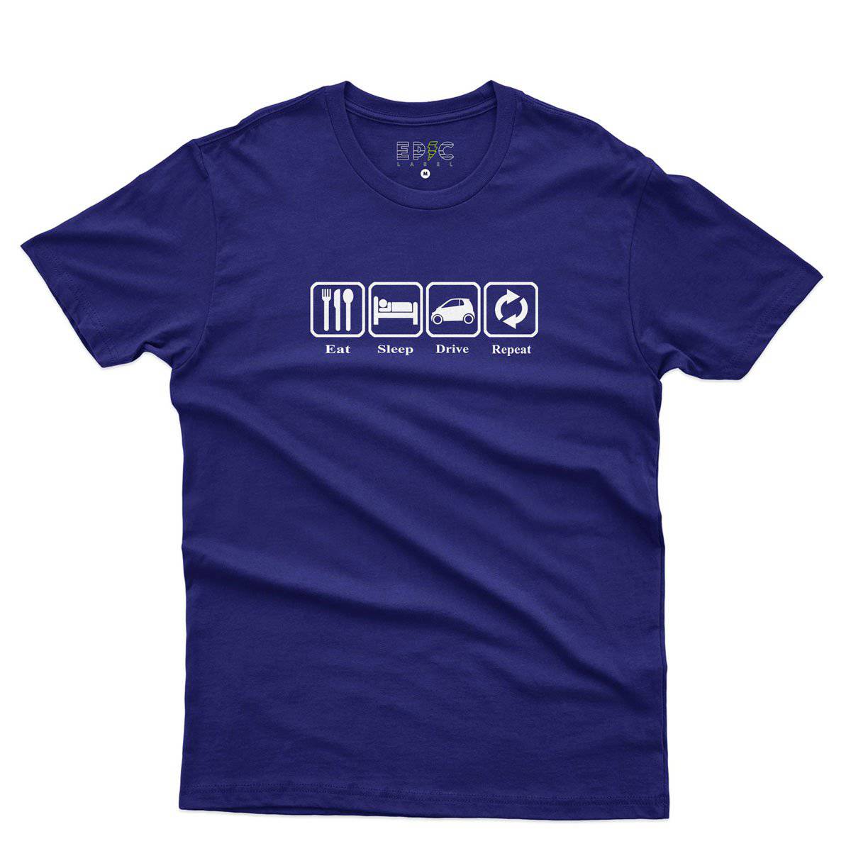 Epic Label Tshirt Eat Sleep Drive Repeat T-Shirt Pour Homme