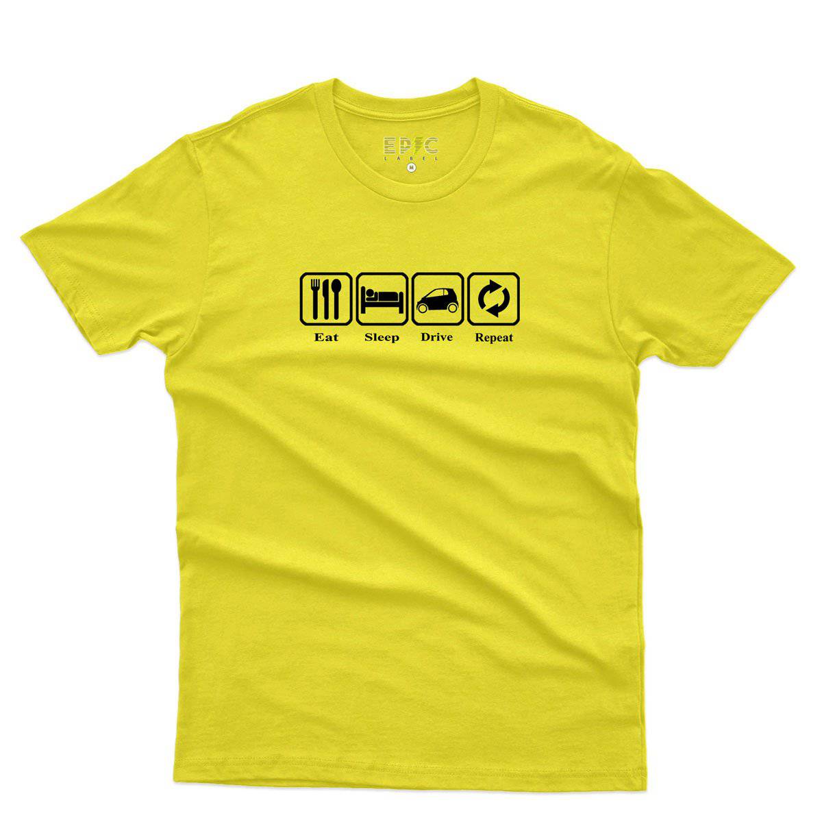 Epic Label Tshirt Eat Sleep Drive Repeat T-Shirt Pour Homme