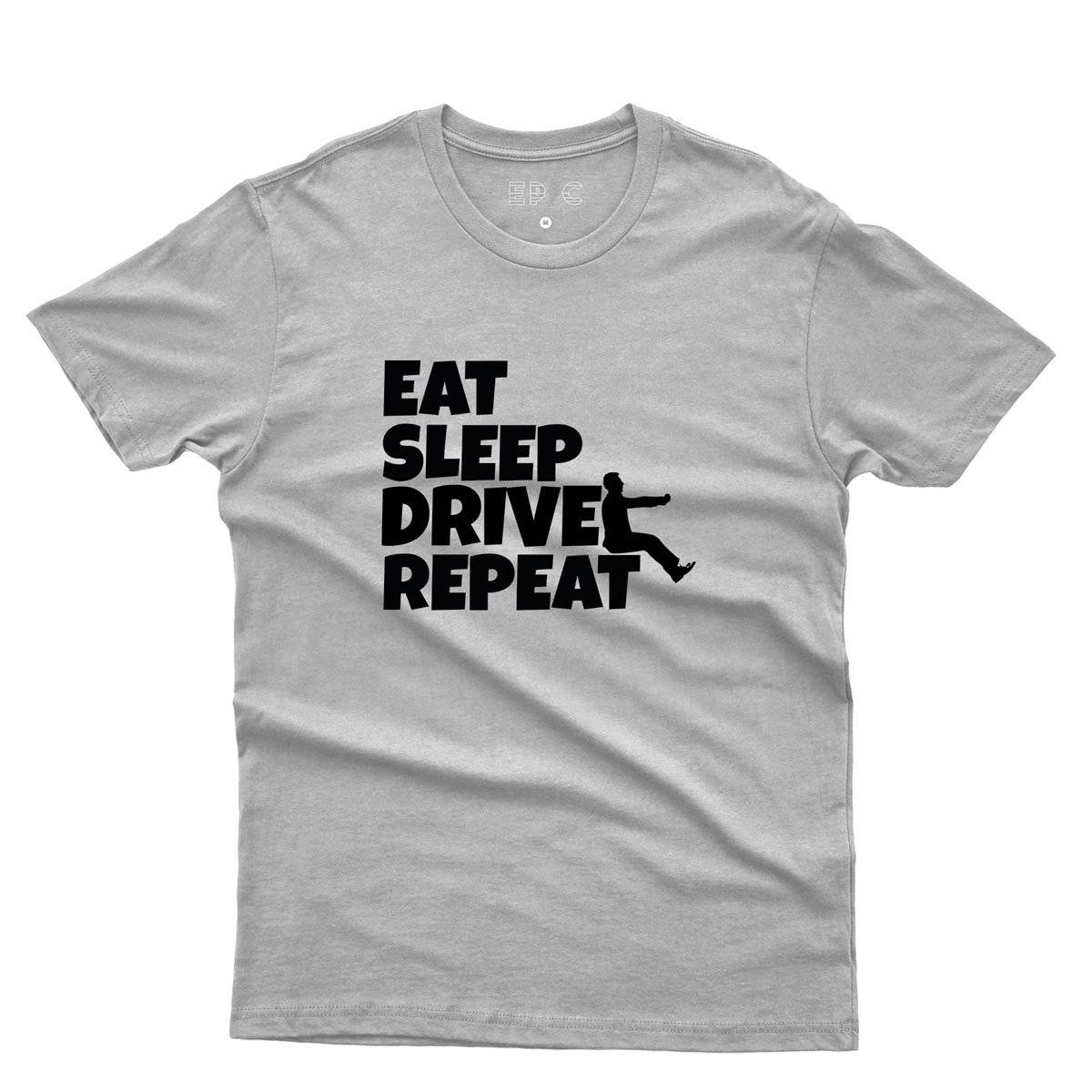 Epic Label Tshirt Eat Sleep Drive Repeat T-Shirt Pour Homme