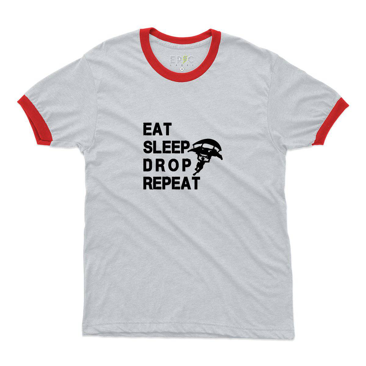 Epic Label Tshirt Eat Sleep Drop Repeat Ringer T-Shirt Pour Homme