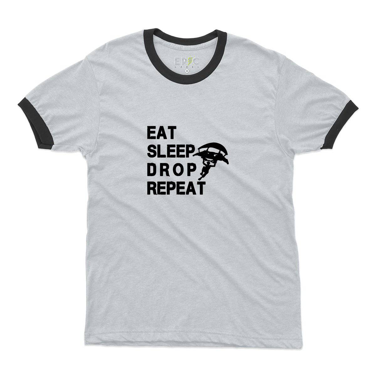 Epic Label Tshirt Eat Sleep Drop Repeat Ringer T-Shirt Pour Homme