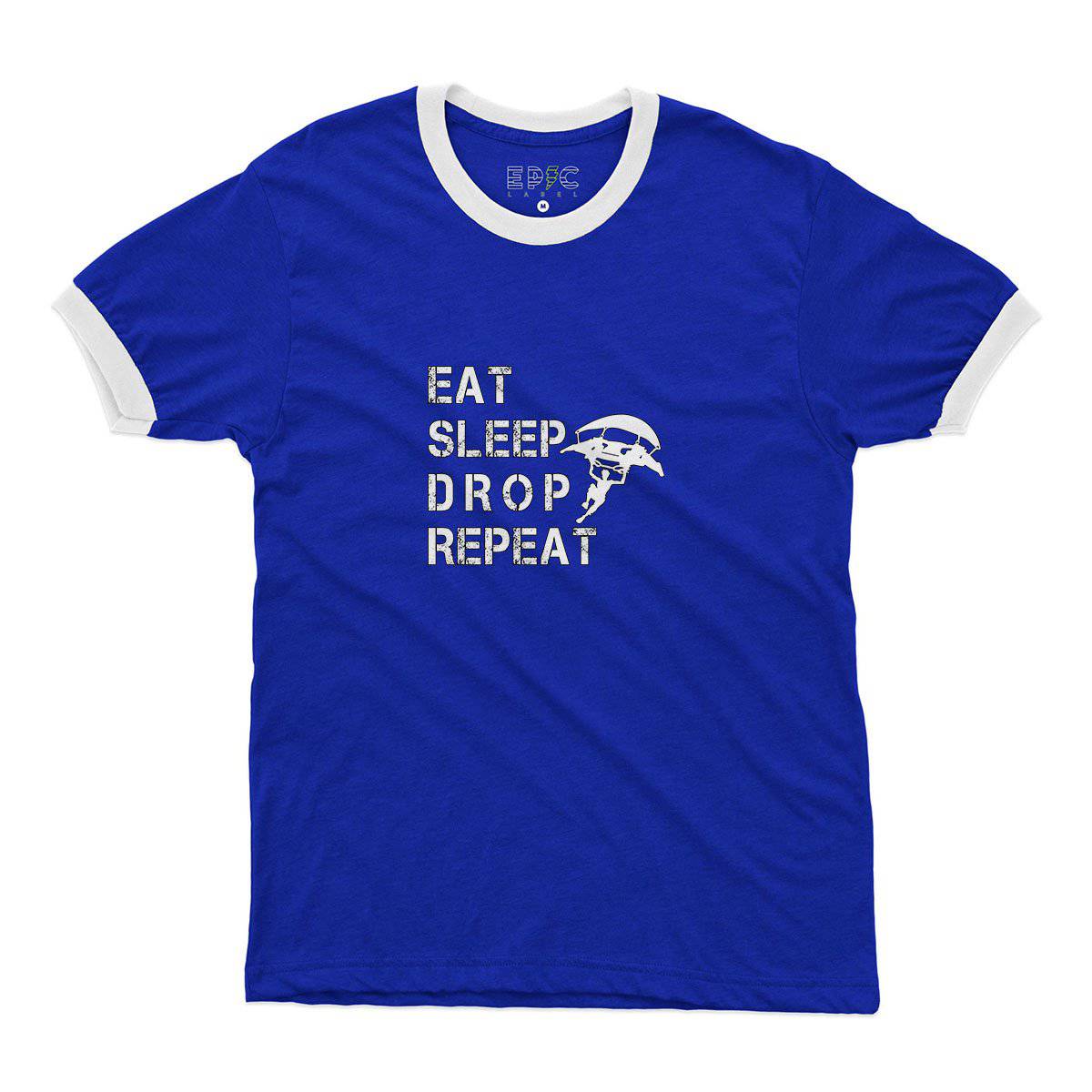 Epic Label Tshirt Eat Sleep Drop Repeat Ringer T-Shirt Pour Homme