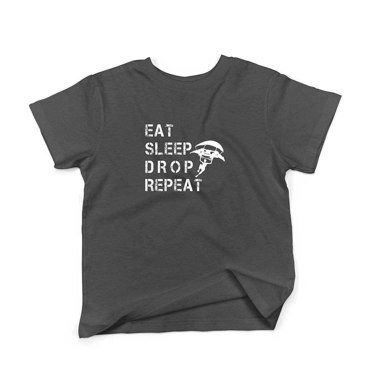 Epic Label Tshirt Eat Sleep Drop Repeat T-Shirt Enfant