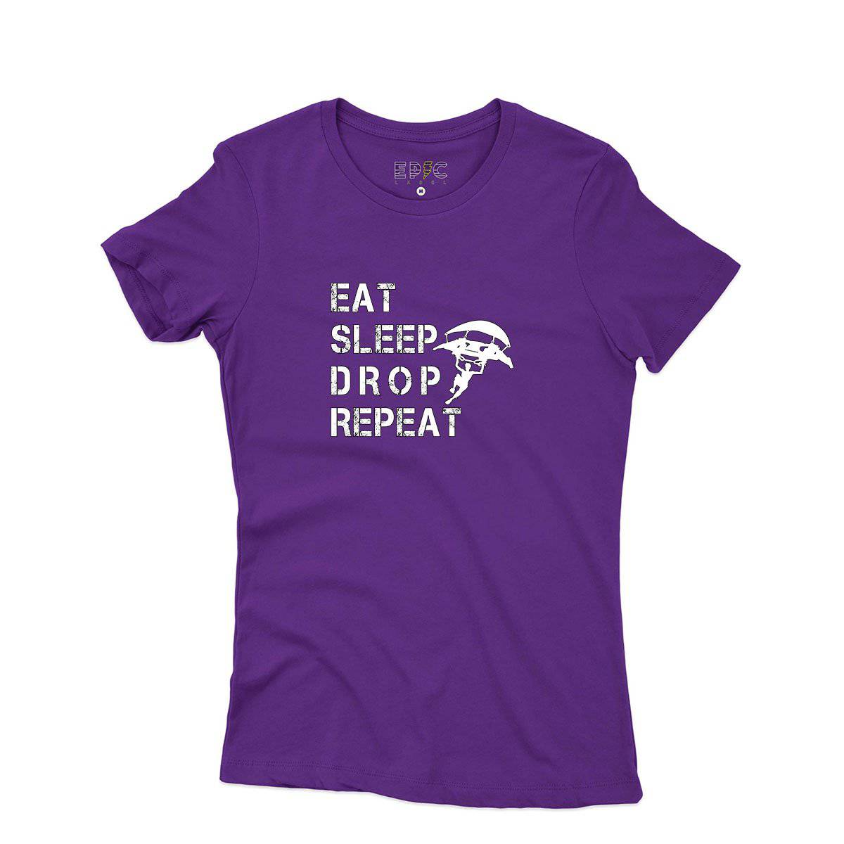 Epic Label Tshirt Eat Sleep Drop Repeat T-Shirt Pour Femme