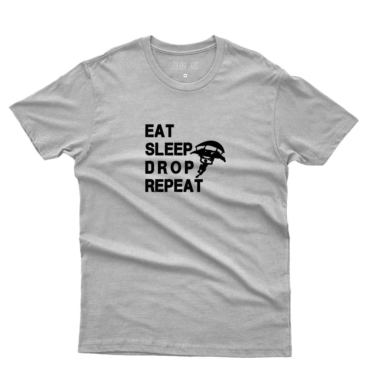 Epic Label Tshirt Eat Sleep Drop Repeat T-Shirt Pour Homme