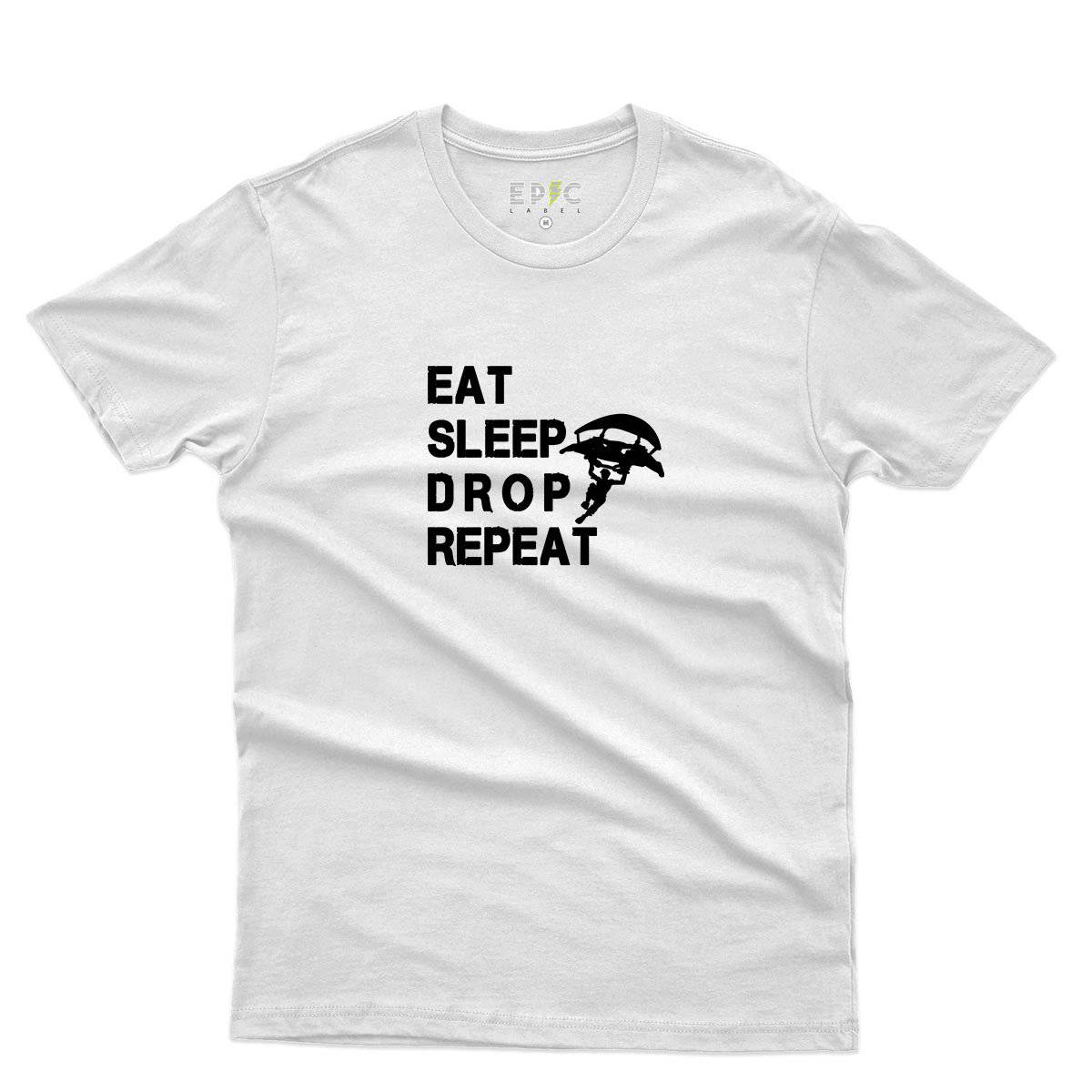Epic Label Tshirt Eat Sleep Drop Repeat T-Shirt Pour Homme