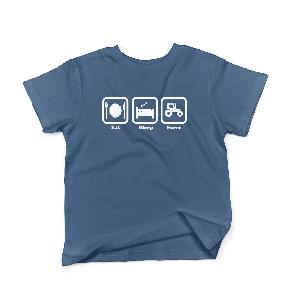Epic Label Tshirt Eat Sleep Farm T-Shirt Enfant