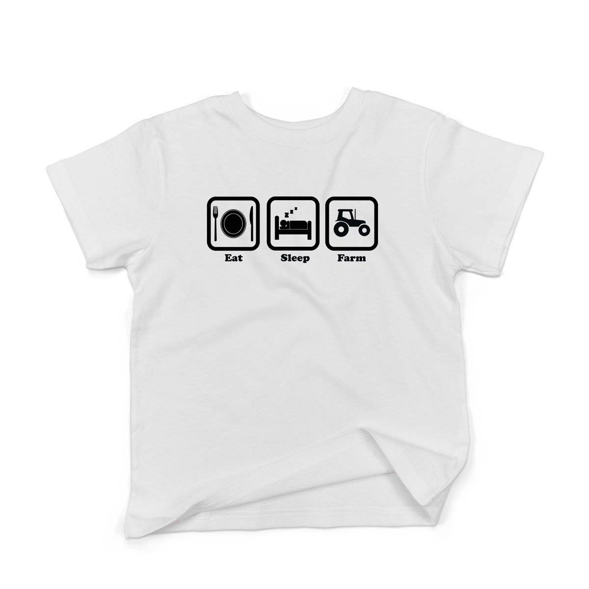 Epic Label Tshirt Eat Sleep Farm T-Shirt Enfant