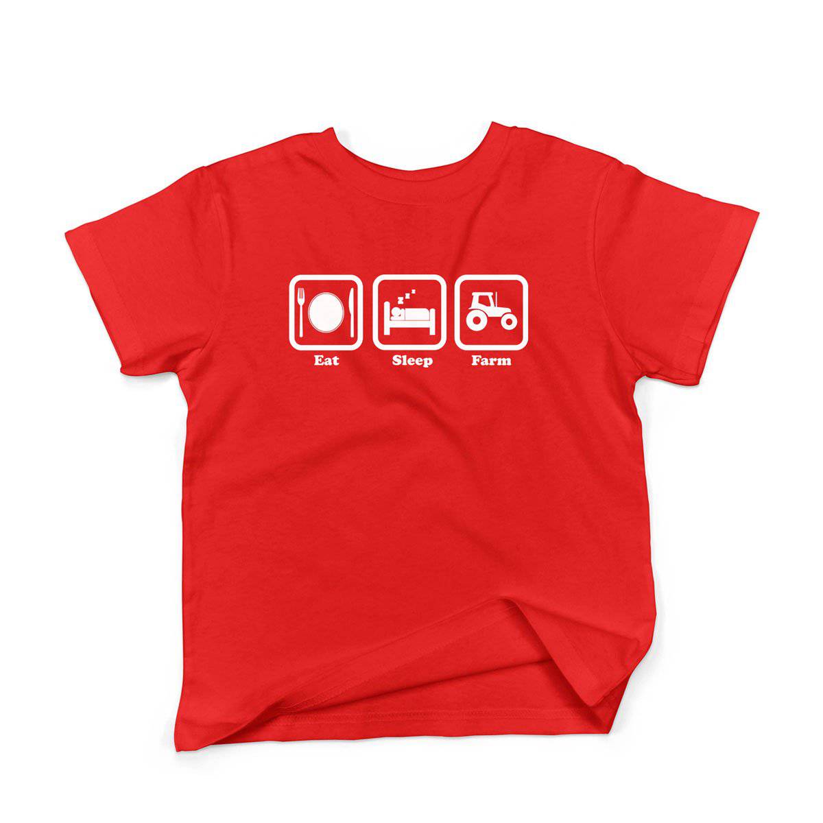 Epic Label Tshirt Eat Sleep Farm T-Shirt Enfant