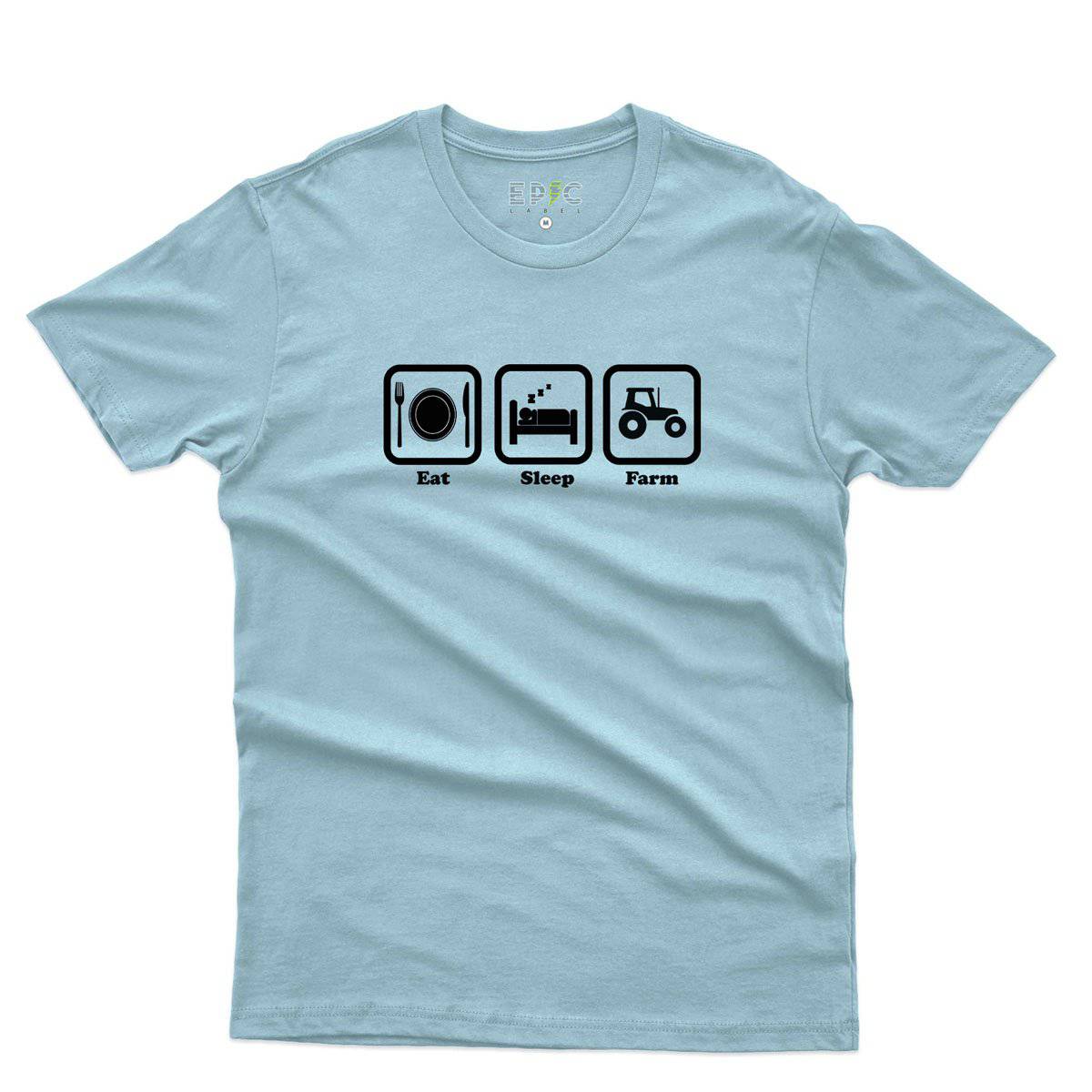 Epic Label Tshirt Eat Sleep Farm T-Shirt Pour Homme