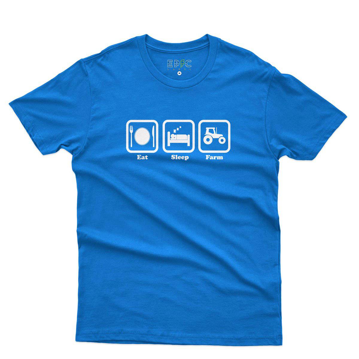 Epic Label Tshirt Eat Sleep Farm T-Shirt Pour Homme