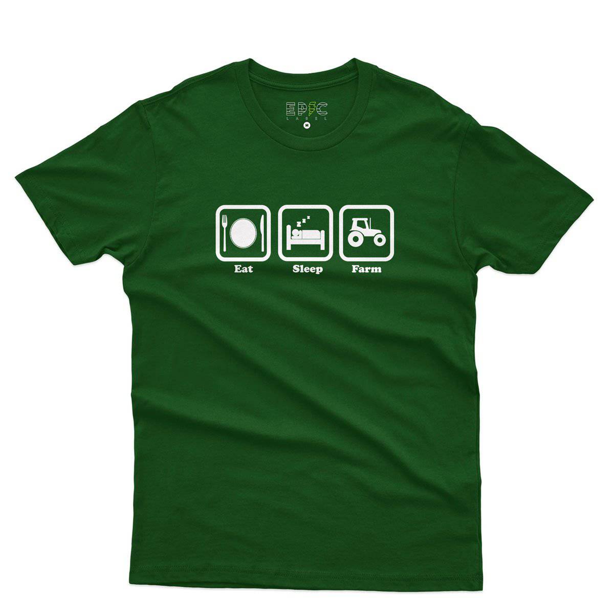 Epic Label Tshirt Eat Sleep Farm T-Shirt Pour Homme