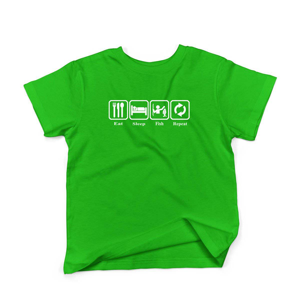 Epic Label Tshirt Eat Sleep Fish Repeat T-Shirt Enfant