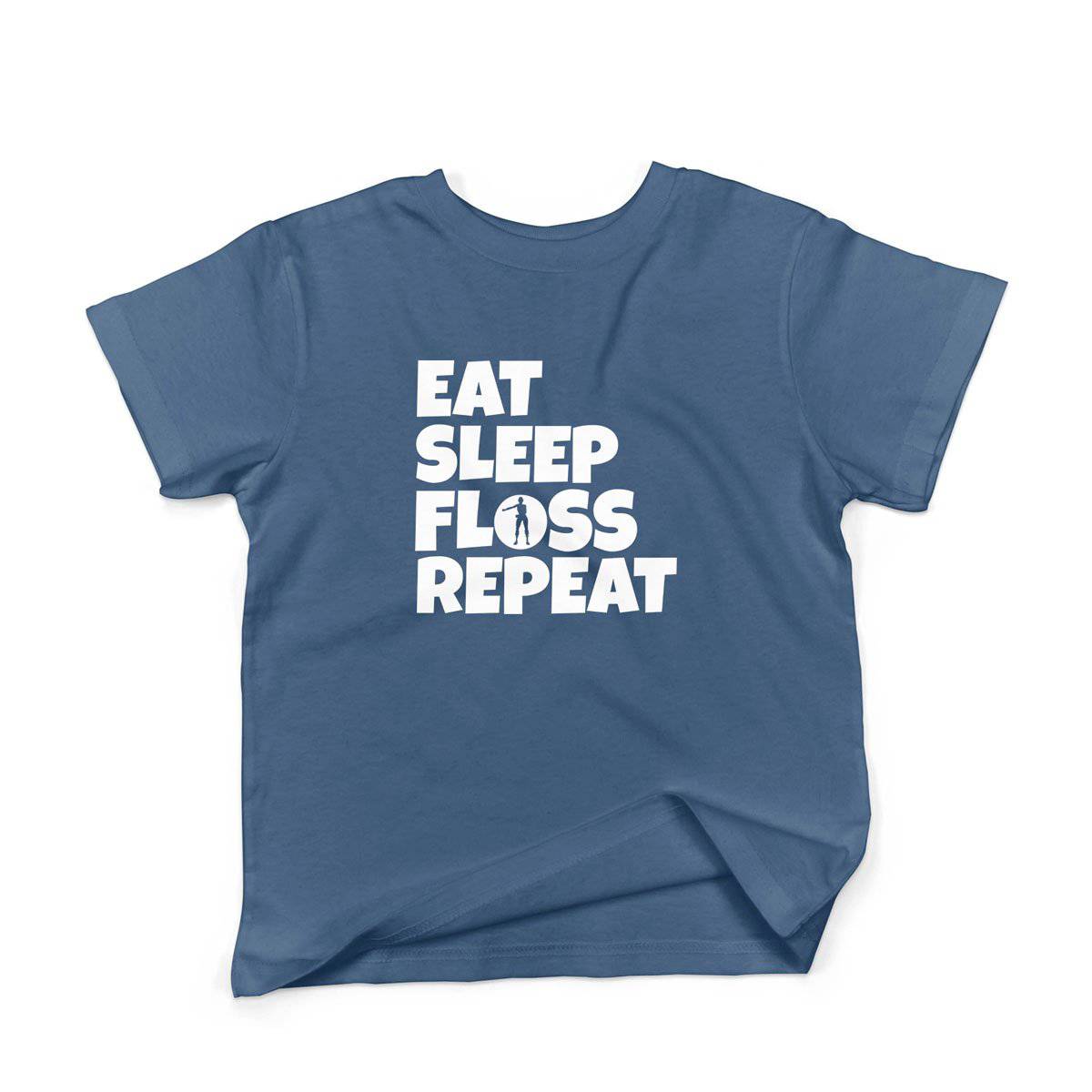 Epic Label Tshirt Eat Sleep Floss Repeat T-Shirt Enfant
