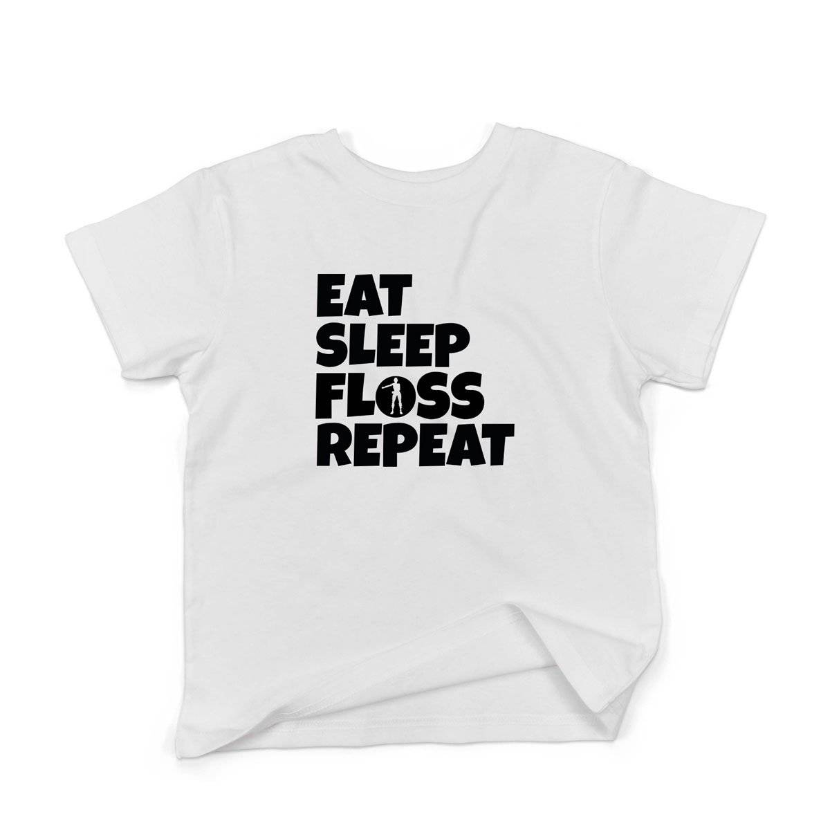 Epic Label Tshirt Eat Sleep Floss Repeat T-Shirt Enfant