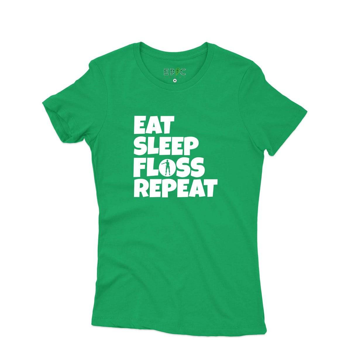 Epic Label Tshirt Eat Sleep Floss Repeat T-Shirt Pour Femme