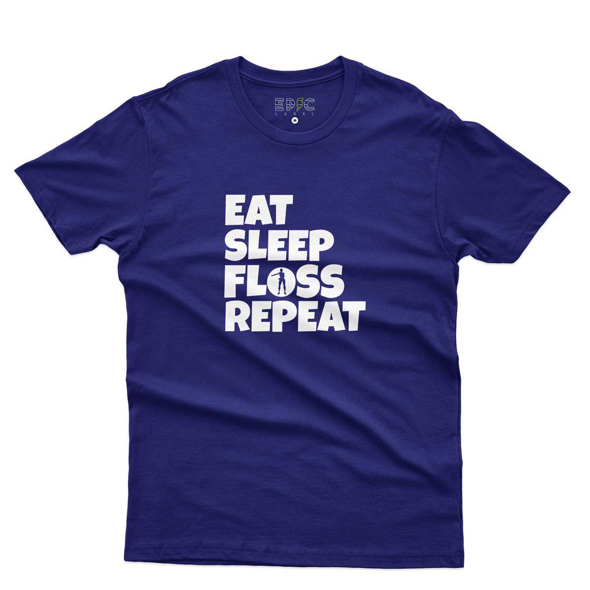 Epic Label Tshirt Eat Sleep Floss Repeat T-Shirt Pour Homme