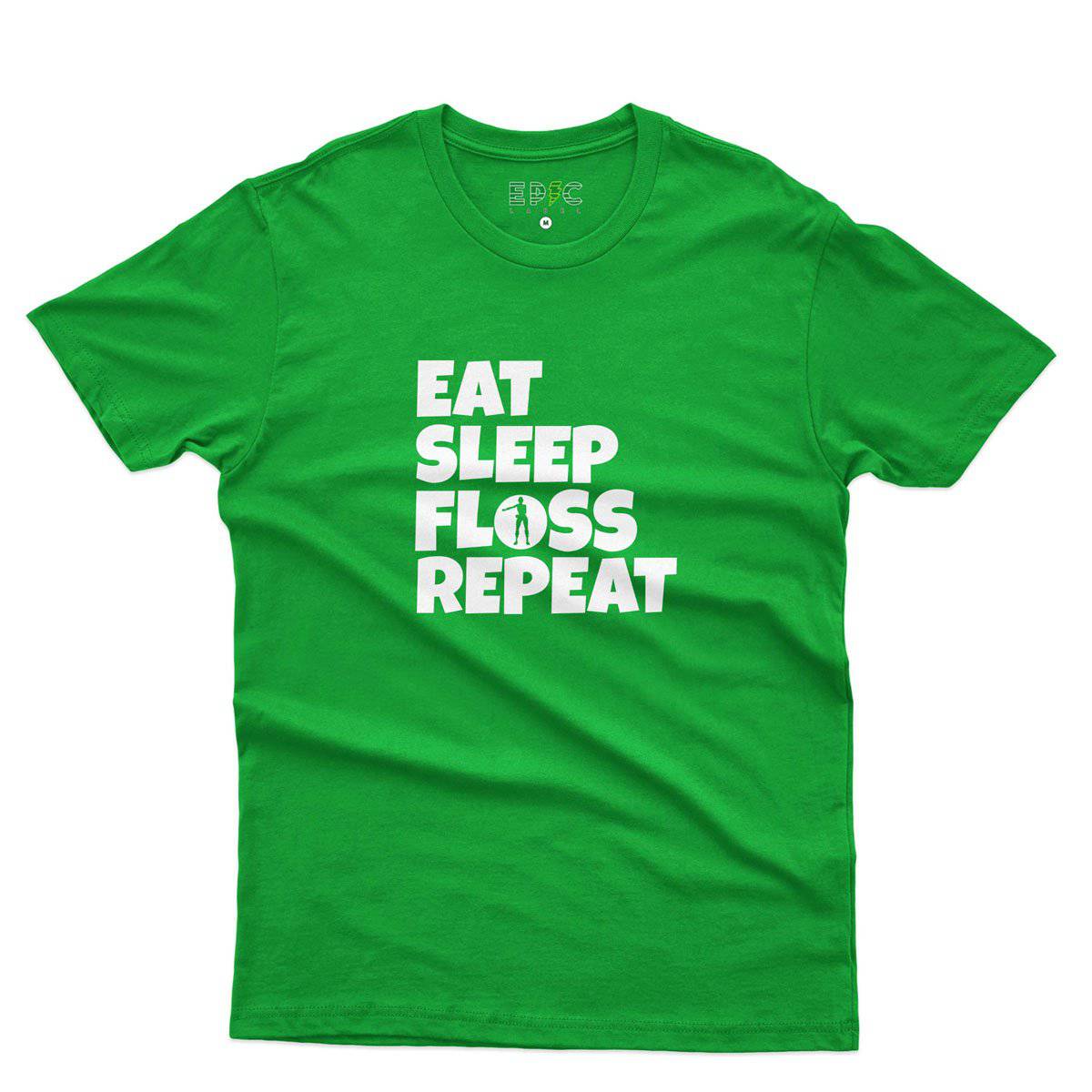 Epic Label Tshirt Eat Sleep Floss Repeat T-Shirt Pour Homme