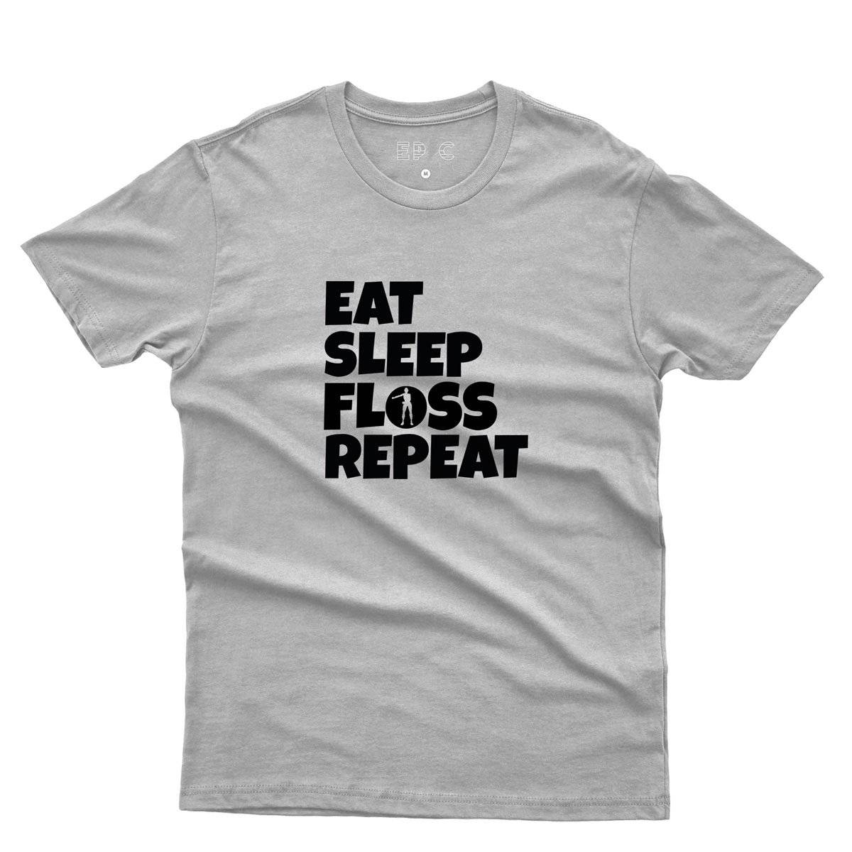 Epic Label Tshirt Eat Sleep Floss Repeat T-Shirt Pour Homme
