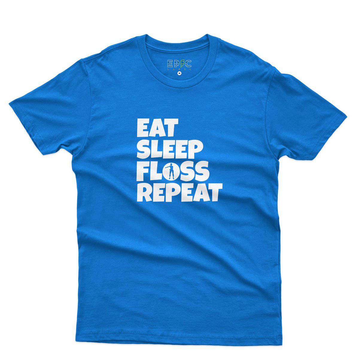 Epic Label Tshirt Eat Sleep Floss Repeat T-Shirt Pour Homme