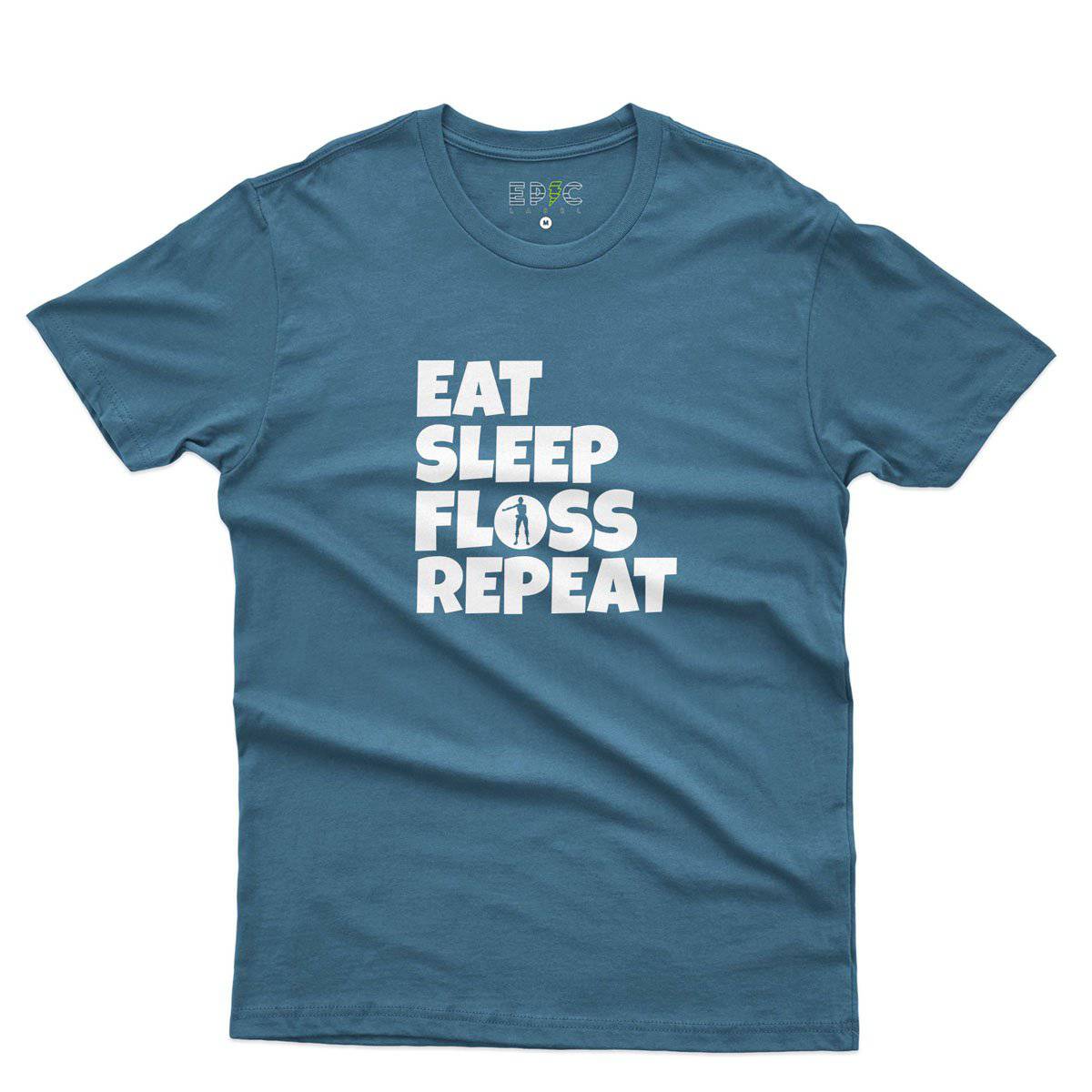 Epic Label Tshirt Eat Sleep Floss Repeat T-Shirt Pour Homme