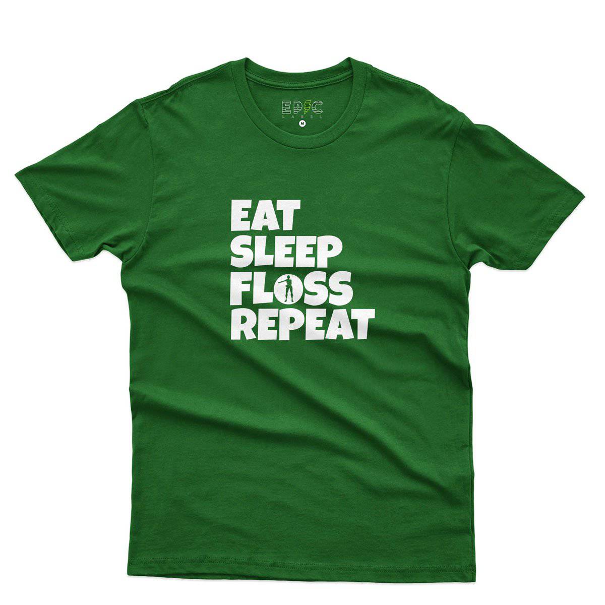 Epic Label Tshirt Eat Sleep Floss Repeat T-Shirt Pour Homme
