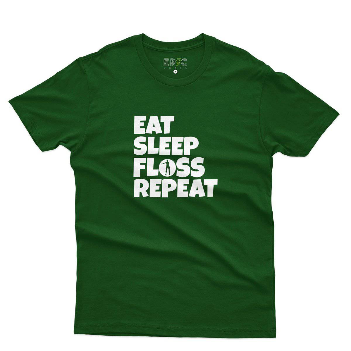 Epic Label Tshirt Eat Sleep Floss Repeat T-Shirt Pour Homme