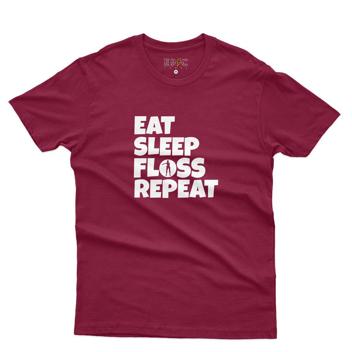 Epic Label Tshirt Eat Sleep Floss Repeat T-Shirt Pour Homme