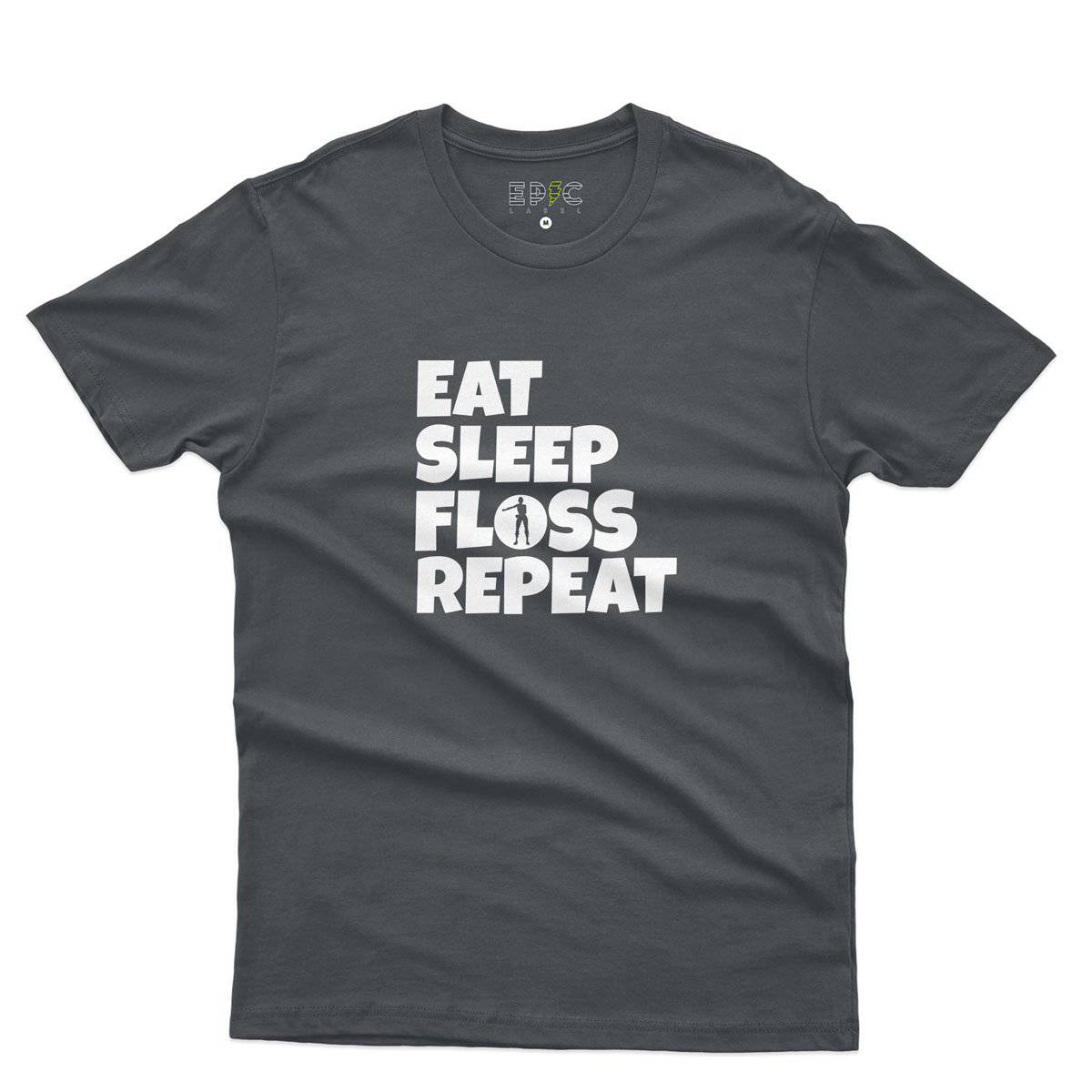 Epic Label Tshirt Eat Sleep Floss Repeat T-Shirt Pour Homme