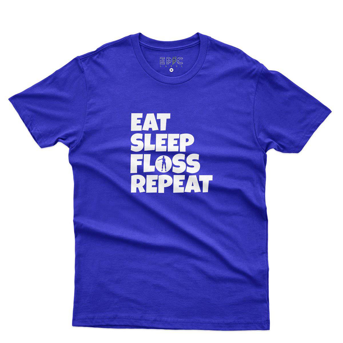 Epic Label Tshirt Eat Sleep Floss Repeat T-Shirt Pour Homme