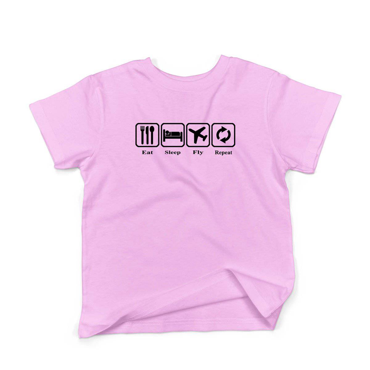 Epic Label Tshirt Eat Sleep Fly Repeat T-Shirt Enfant