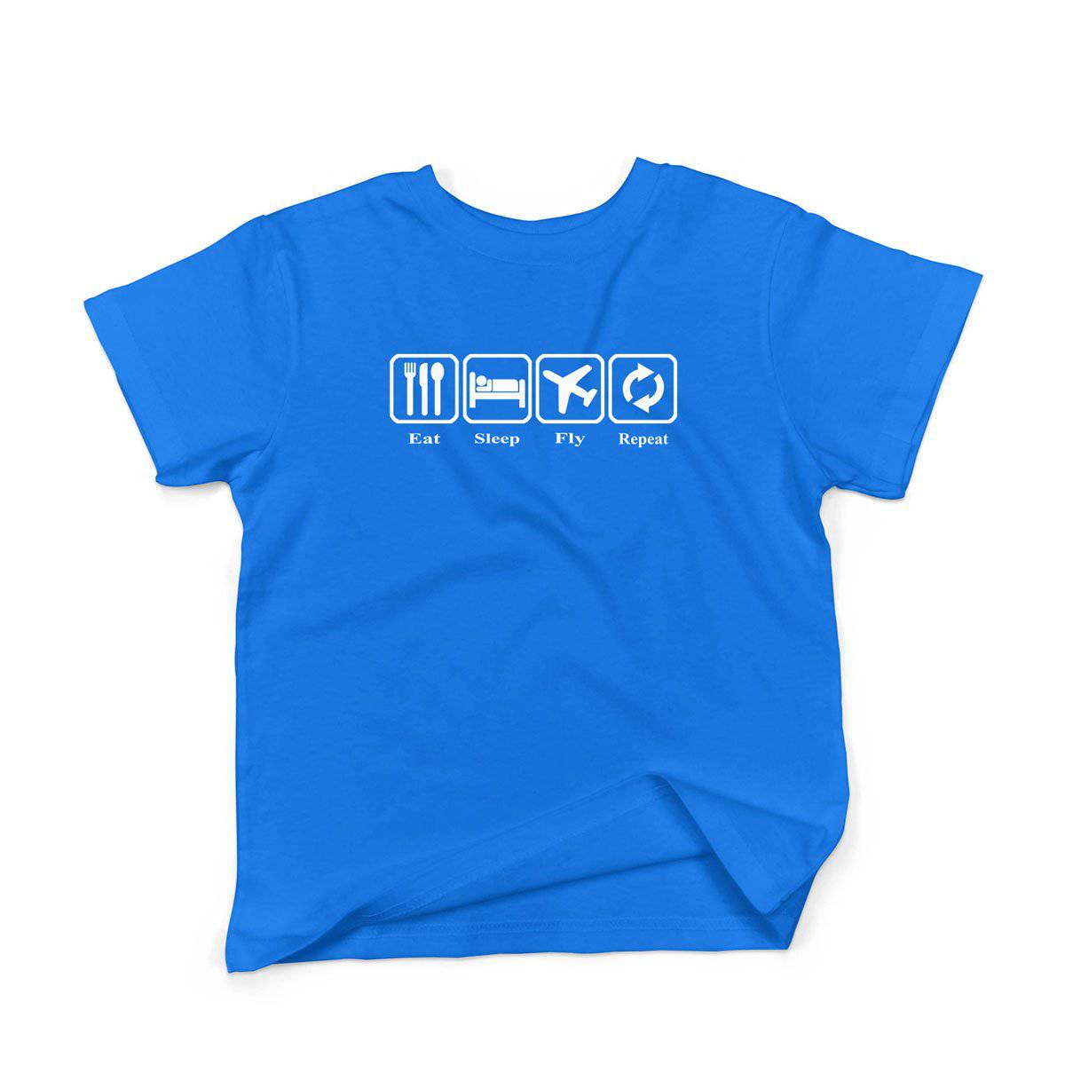 Epic Label Tshirt Eat Sleep Fly Repeat T-Shirt Enfant