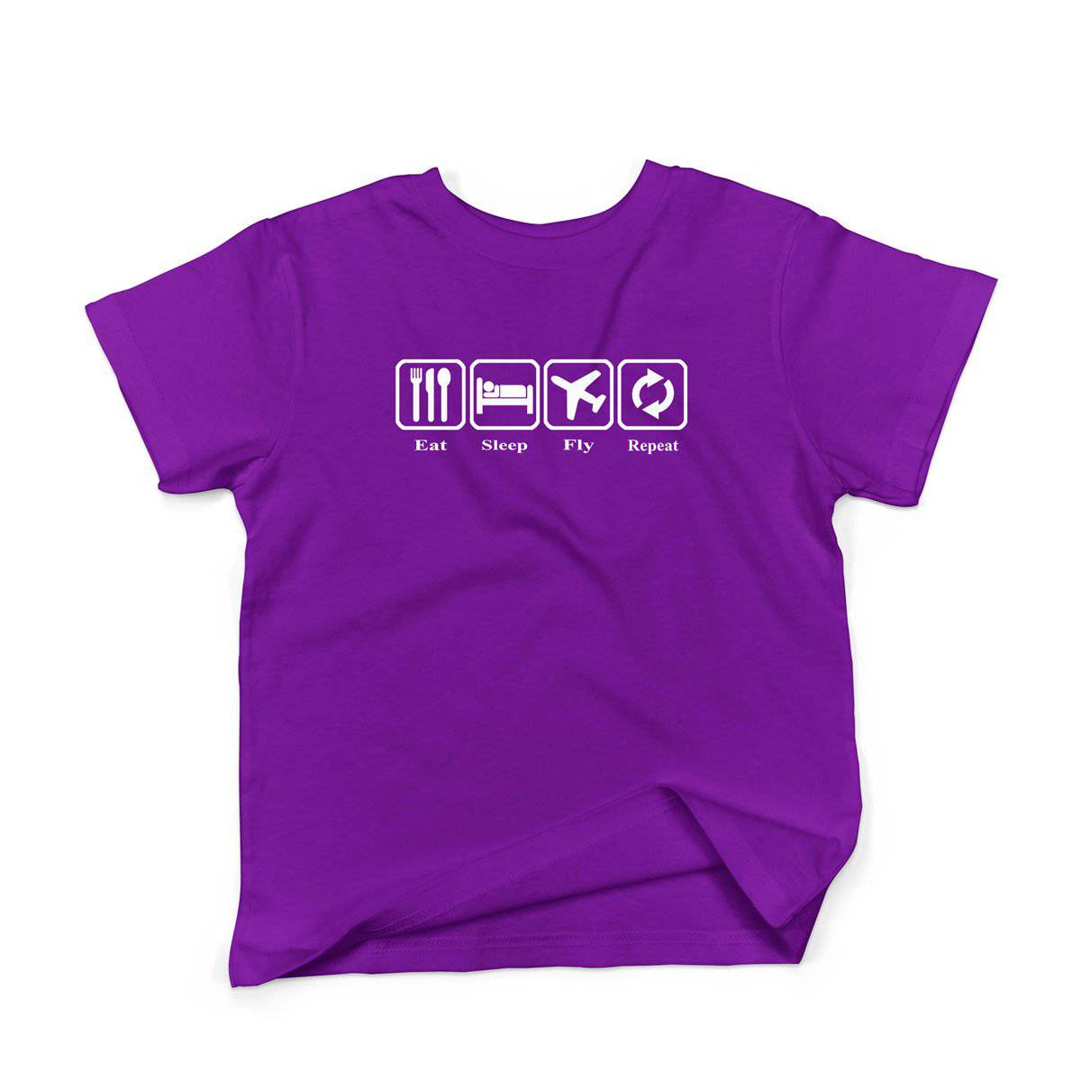 Epic Label Tshirt Eat Sleep Fly Repeat T-Shirt Enfant