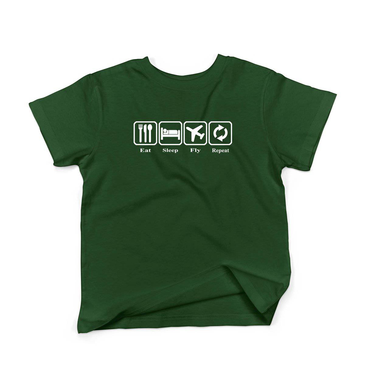 Epic Label Tshirt Eat Sleep Fly Repeat T-Shirt Enfant