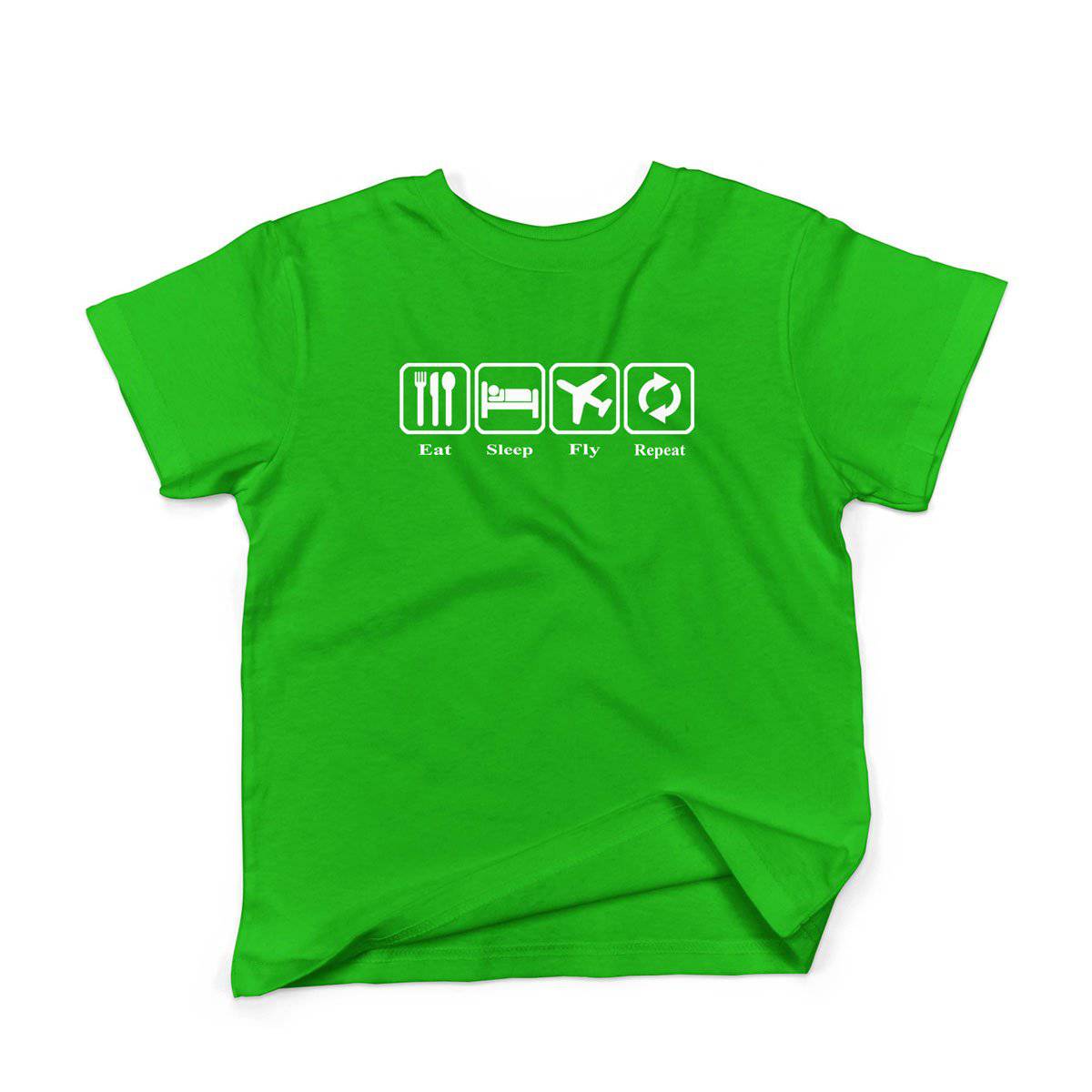 Epic Label Tshirt Eat Sleep Fly Repeat T-Shirt Enfant