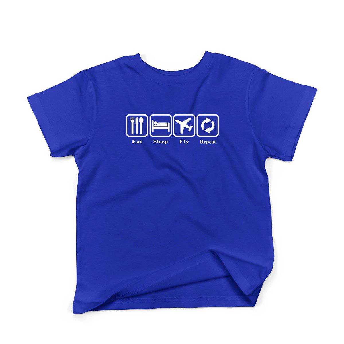 Epic Label Tshirt Eat Sleep Fly Repeat T-Shirt Enfant