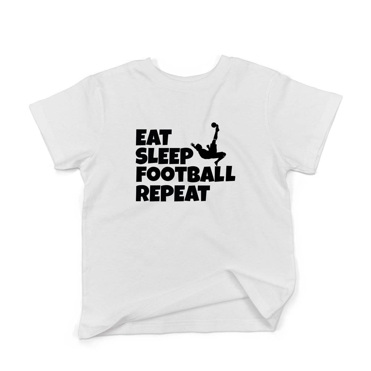 Epic Label Tshirt Eat Sleep Football Repeat T-Shirt Enfant