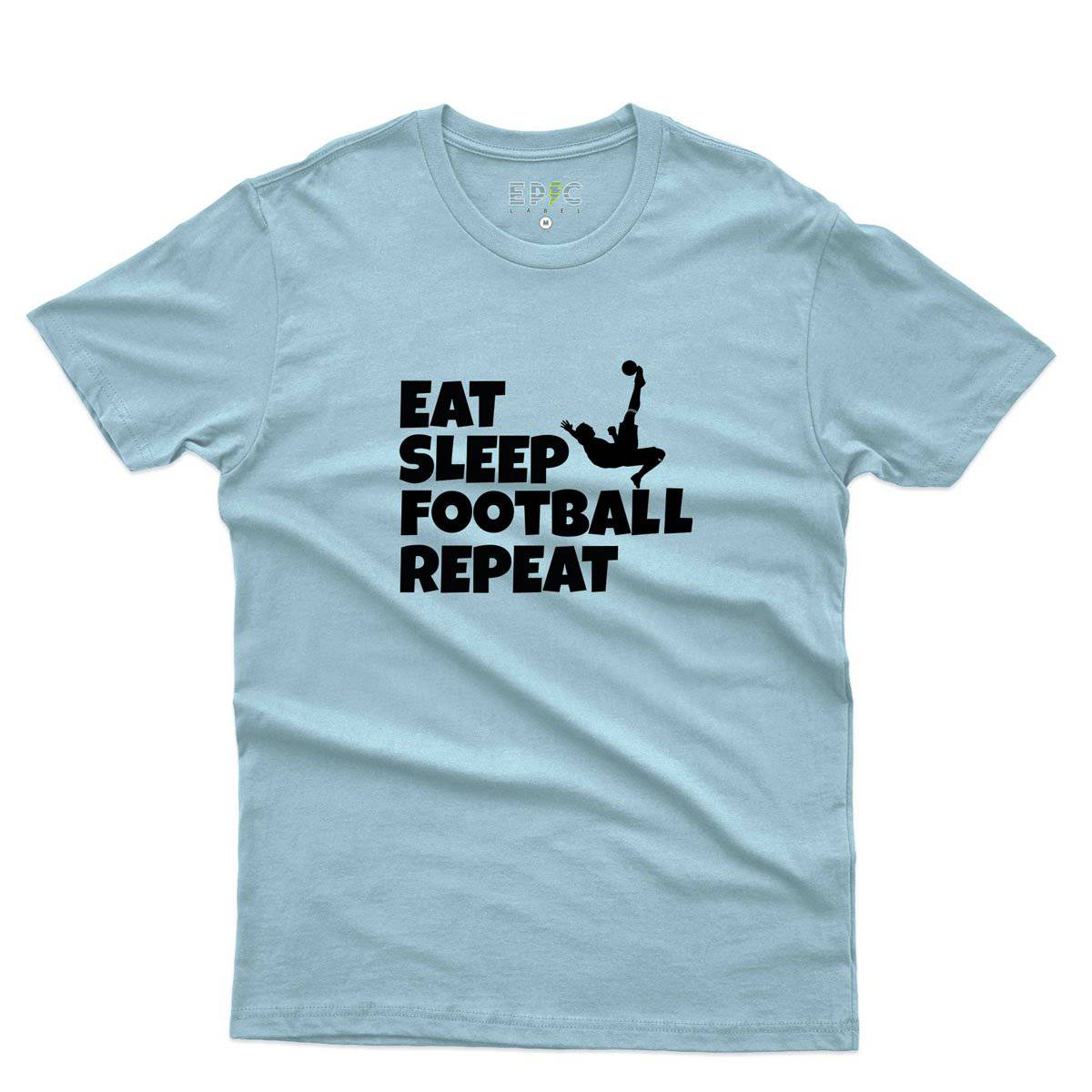 Epic Label Tshirt Eat Sleep Football Repeat T-Shirt Pour Homme