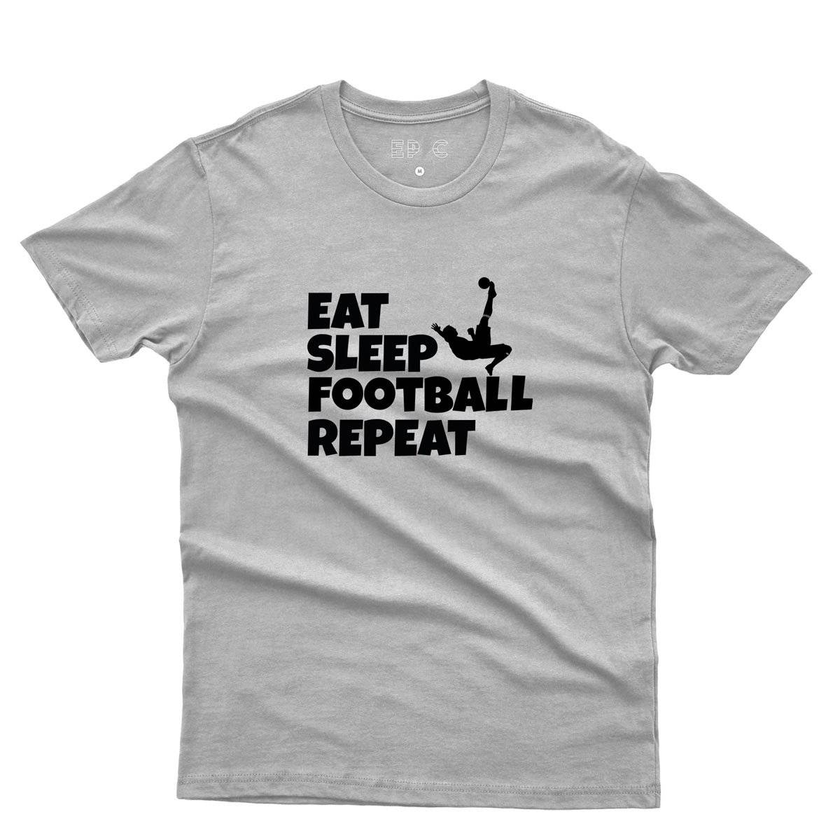 Epic Label Tshirt Eat Sleep Football Repeat T-Shirt Pour Homme