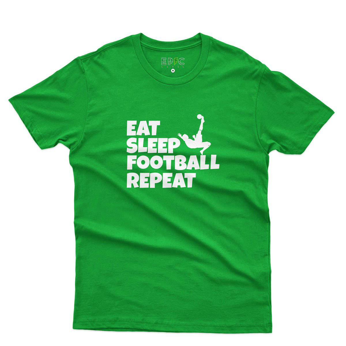 Epic Label Tshirt Eat Sleep Football Repeat T-Shirt Pour Homme