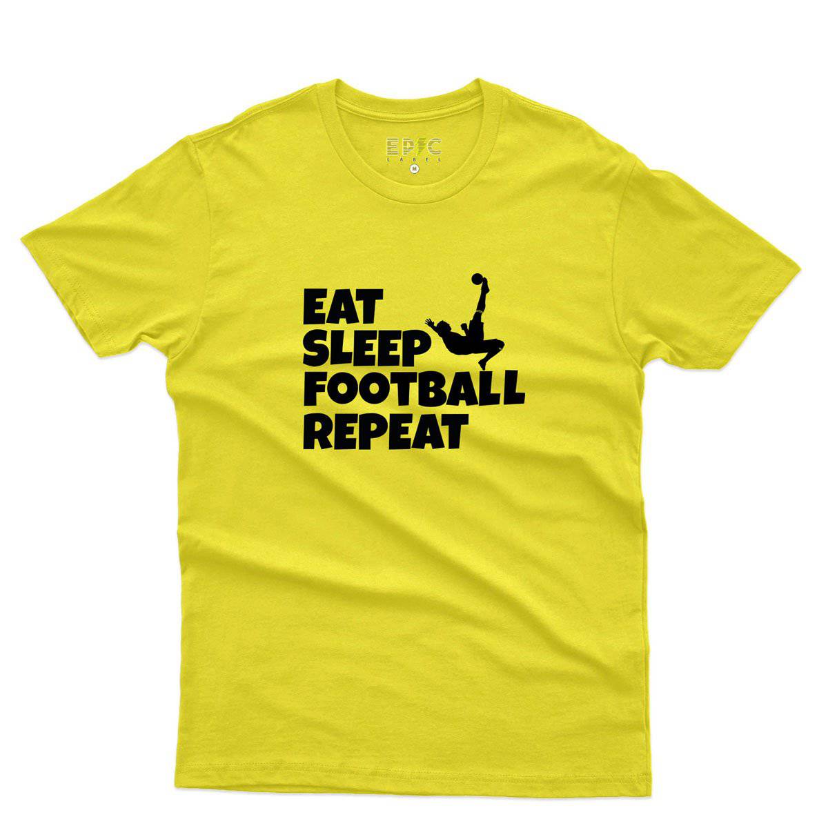 Epic Label Tshirt Eat Sleep Football Repeat T-Shirt Pour Homme