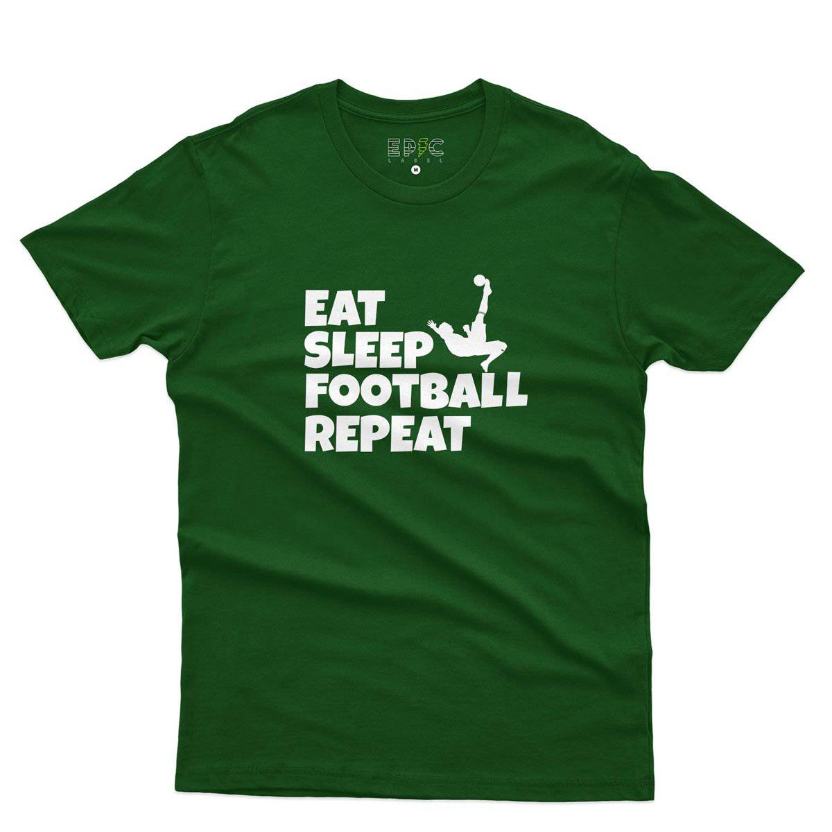 Epic Label Tshirt Eat Sleep Football Repeat T-Shirt Pour Homme
