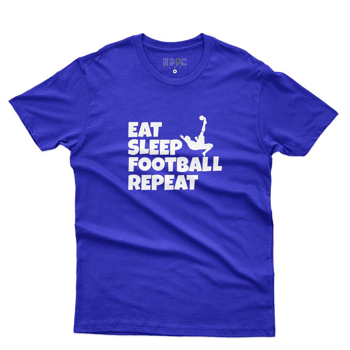 Epic Label Tshirt Eat Sleep Football Repeat T-Shirt Pour Homme