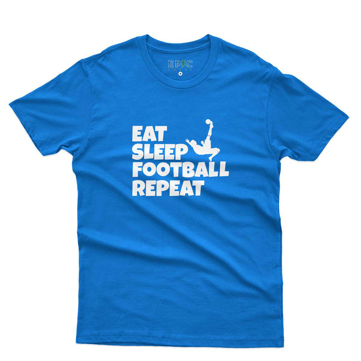 Epic Label Tshirt Eat Sleep Football Repeat T-Shirt Pour Homme