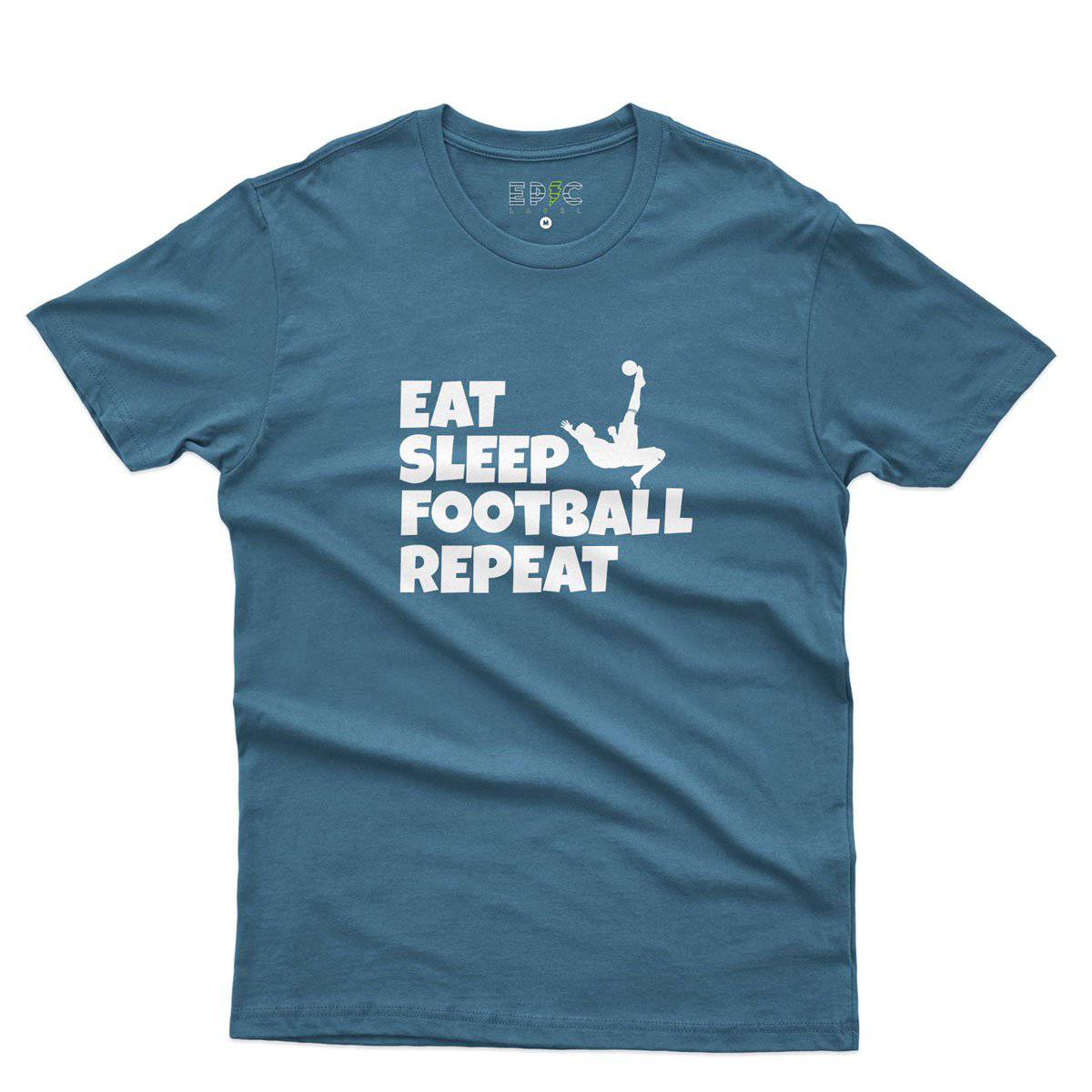 Epic Label Tshirt Eat Sleep Football Repeat T-Shirt Pour Homme
