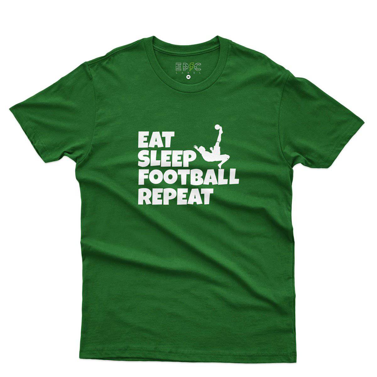 Epic Label Tshirt Eat Sleep Football Repeat T-Shirt Pour Homme