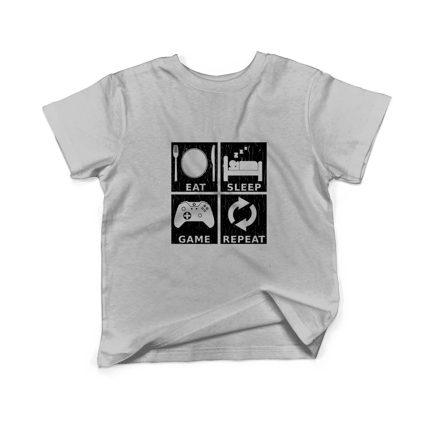 Epic Label Tshirt Eat Sleep Game Repeat Design T-Shirt Enfant