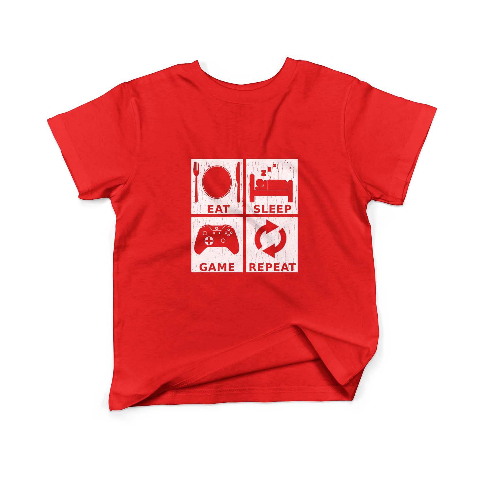 Epic Label Tshirt Eat Sleep Game Repeat Design T-Shirt Enfant