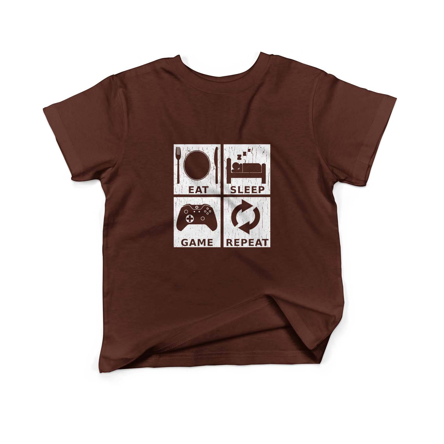 Epic Label Tshirt Eat Sleep Game Repeat Design T-Shirt Enfant
